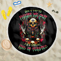 Anubis Skull Beach Blanket Skull Anubis Don't Try To Figured Me Out - Wonder Print Shop