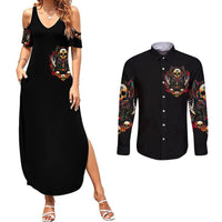 Anubis Skull Couples Matching Summer Maxi Dress and Long Sleeve Button Shirts Skull Anubis Don't Try To Figured Me Out - Wonder Print Shop