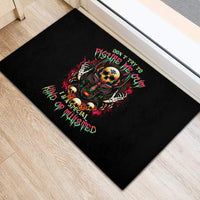 Anubis Skull Rubber Doormat Skull Anubis Don't Try To Figured Me Out - Wonder Print Shop