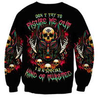 Anubis Skull Sweatshirt Skull Anubis Don't Try To Figured Me Out - Wonder Print Shop