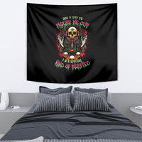 Anubis Skull Tapestry Skull Anubis Don't Try To Figured Me Out - Wonder Print Shop
