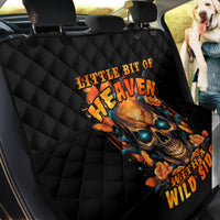Flower Skull Back Car Seat Cover Litte Bit Of Heaven With A Wild Side - Wonder Print Shop