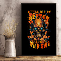 Flower Skull Canvas Wall Art Litte Bit Of Heaven With A Wild Side - Wonder Print Shop