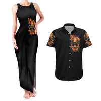 Flower Skull Couples Matching Tank Maxi Dress and Hawaiian Shirt Litte Bit Of Heaven With A Wild Side - Wonder Print Shop