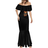 Flower Skull Mermaid Dress Litte Bit Of Heaven With A Wild Side - Wonder Print Shop