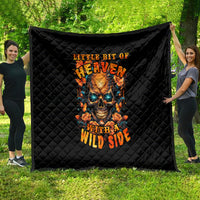Flower Skull Quilt Litte Bit Of Heaven With A Wild Side - Wonder Print Shop