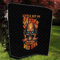 Flower Skull Quilt Litte Bit Of Heaven With A Wild Side - Wonder Print Shop