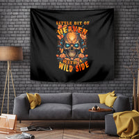 Flower Skull Tapestry Litte Bit Of Heaven With A Wild Side - Wonder Print Shop