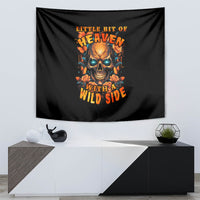 Flower Skull Tapestry Litte Bit Of Heaven With A Wild Side - Wonder Print Shop