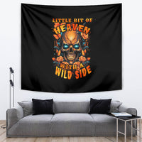 Flower Skull Tapestry Litte Bit Of Heaven With A Wild Side - Wonder Print Shop