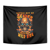 Flower Skull Tapestry Litte Bit Of Heaven With A Wild Side - Wonder Print Shop