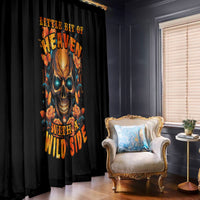 Flower Skull Window Curtain Litte Bit Of Heaven With A Wild Side - Wonder Print Shop