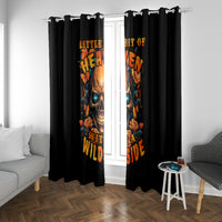 Flower Skull Window Curtain Litte Bit Of Heaven With A Wild Side - Wonder Print Shop