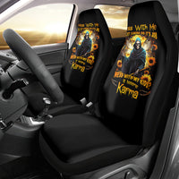Fairy Death Skull Car Seat Cover Mess With Me I'll Let Karma Do It's Job - Wonder Print Shop