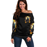 Fairy Death Skull Off Shoulder Sweater Mess With Me I'll Let Karma Do It's Job - Wonder Print Shop