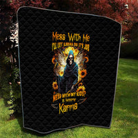 Fairy Death Skull Quilt Mess With Me I'll Let Karma Do It's Job - Wonder Print Shop