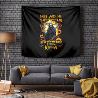 Fairy Death Skull Tapestry Mess With Me I'll Let Karma Do It's Job - Wonder Print Shop