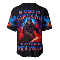 Death Skull Baseball Jersey Of Course I'm Going To Hell - Wonder Print Shop
