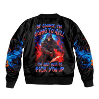 Death Skull Bomber Jacket Of Course I'm Going To Hell - Wonder Print Shop