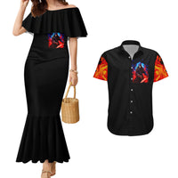 Death Skull Couples Matching Mermaid Dress and Hawaiian Shirt Of Course I'm Going To Hell - Wonder Print Shop