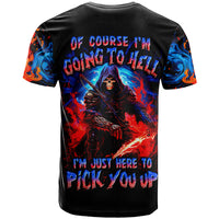 Death Skull T Shirt Of Course I'm Going To Hell - Wonder Print Shop