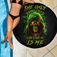 Fire Death Skull Beach Blanket The Only Thing That Can Stop Is Me - Wonder Print Shop