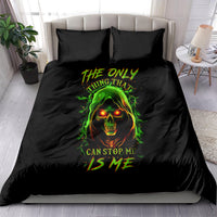 Fire Death Skull Bedding Set The Only Thing That Can Stop Is Me - Wonder Print Shop
