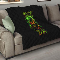 Fire Death Skull Quilt The Only Thing That Can Stop Is Me - Wonder Print Shop