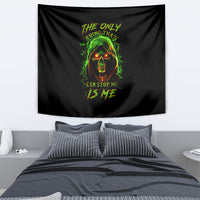 Fire Death Skull Tapestry The Only Thing That Can Stop Is Me - Wonder Print Shop