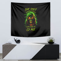 Fire Death Skull Tapestry The Only Thing That Can Stop Is Me - Wonder Print Shop