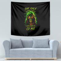 Fire Death Skull Tapestry The Only Thing That Can Stop Is Me - Wonder Print Shop