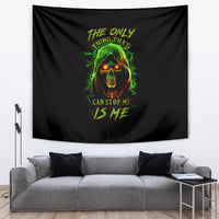 Fire Death Skull Tapestry The Only Thing That Can Stop Is Me - Wonder Print Shop