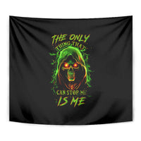 Fire Death Skull Tapestry The Only Thing That Can Stop Is Me - Wonder Print Shop