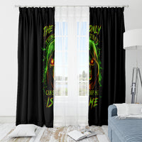Fire Death Skull Window Curtain The Only Thing That Can Stop Is Me - Wonder Print Shop