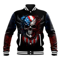 Vintage Skull Baseball Jacket American Skull Vintage - Wonder Print Shop