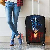 Vintage Skull Luggage Cover American Skull Vintage - Wonder Print Shop