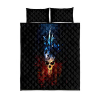 Vintage Skull Quilt Bed Set American Skull Vintage - Wonder Print Shop