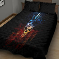 Vintage Skull Quilt Bed Set American Skull Vintage - Wonder Print Shop