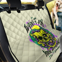 Flower Skull Back Car Seat Cover Iam Who Iam Your Approval Isn't Need - Wonder Print Shop