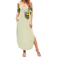 Flower Skull Summer Maxi Dress Iam Who Iam Your Approval Isn't Need - Wonder Print Shop