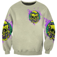 Flower Skull Sweatshirt Iam Who Iam Your Approval Isn't Need - Wonder Print Shop