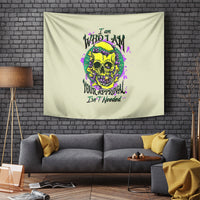 Flower Skull Tapestry Iam Who Iam Your Approval Isn't Need - Wonder Print Shop