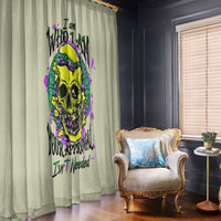 Flower Skull Window Curtain Iam Who Iam Your Approval Isn't Need - Wonder Print Shop