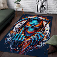 Reaper Skull Area Rug My Give A Fuck Is Broken But My Go Fuck Yourself Is Fully Functional - Wonder Print Shop
