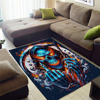 Reaper Skull Area Rug My Give A Fuck Is Broken But My Go Fuck Yourself Is Fully Functional - Wonder Print Shop