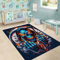 Reaper Skull Area Rug My Give A Fuck Is Broken But My Go Fuck Yourself Is Fully Functional - Wonder Print Shop