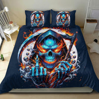 Reaper Skull Bedding Set My Give A Fuck Is Broken But My Go Fuck Yourself Is Fully Functional - Wonder Print Shop