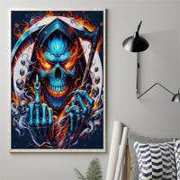 Reaper Skull Canvas Wall Art My Give A Fuck Is Broken But My Go Fuck Yourself Is Fully Functional - Wonder Print Shop
