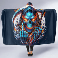 Reaper Skull Hooded Blanket My Give A Fuck Is Broken But My Go Fuck Yourself Is Fully Functional