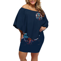 Reaper Skull Off Shoulder Short Dress My Give A Fuck Is Broken But My Go Fuck Yourself Is Fully Functional - Wonder Print Shop